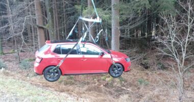 THL 1 auf der B85 bei Seebachschleife – Einsatz für FF Bayer. Eisenstein