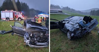 THL 1 – VU 21-Jährige wird bei Unfall bei Böbrach schwer verletzt – Polizei spricht von „Bild der Verwüstung“