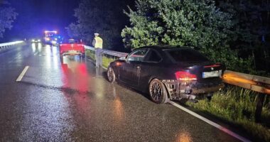 THL 1 – VU 25-Jähriger prallt bei Viechtach mit BMW in Leitplanke – war es ein technischer Defekt?