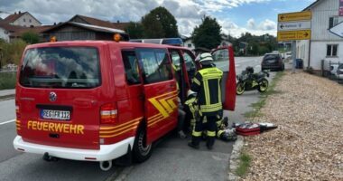 THL 1 – VU Auffahrunfall auf der B11 in Ruhmannsfelden: Motorradfahrer leicht verletzt