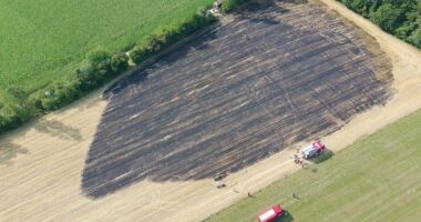 B2 – Flächenbrand#Freifläche >100m² in Wickersdorf bei Bärndorf